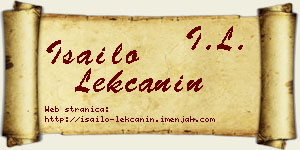 Isailo Lekčanin vizit kartica